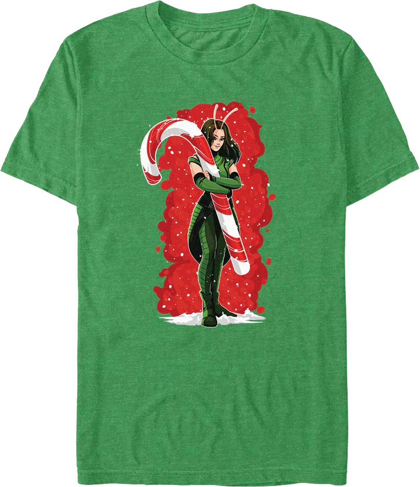Mantis Candy Cane Guardians Of The Galaxy Marvel Comics T-Shirt