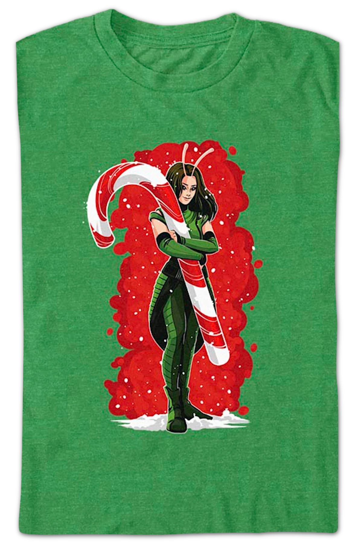 Mantis Candy Cane Guardians Of The Galaxy Marvel Comics T-Shirt - Image 2