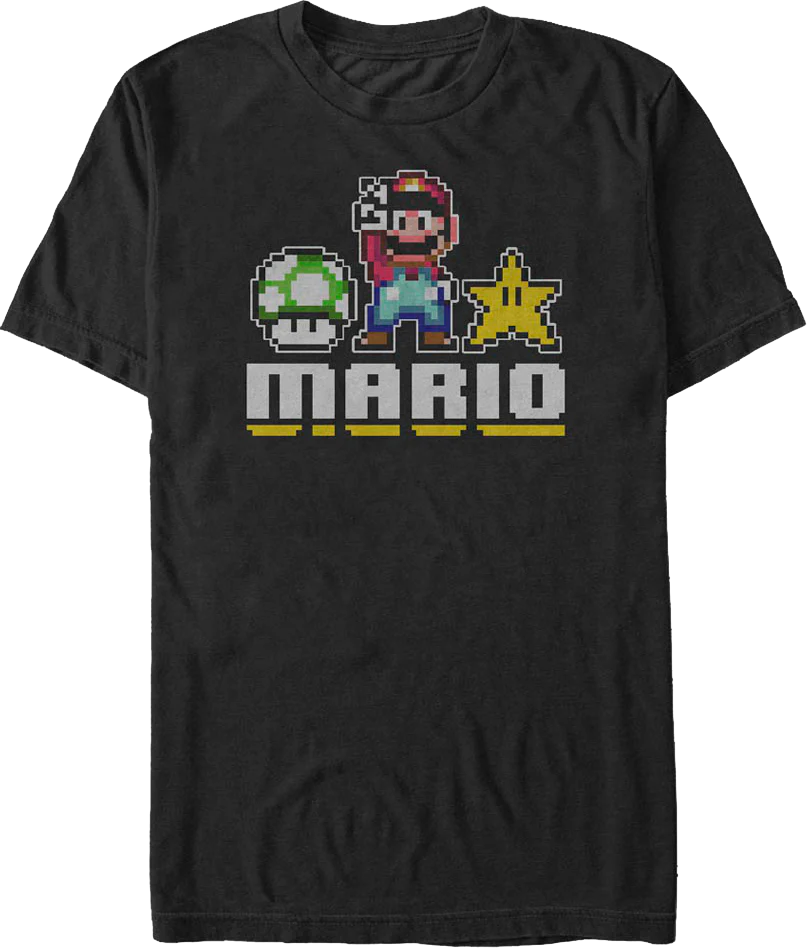 Mario 8-Bit Peace Nintendo T-Shirt