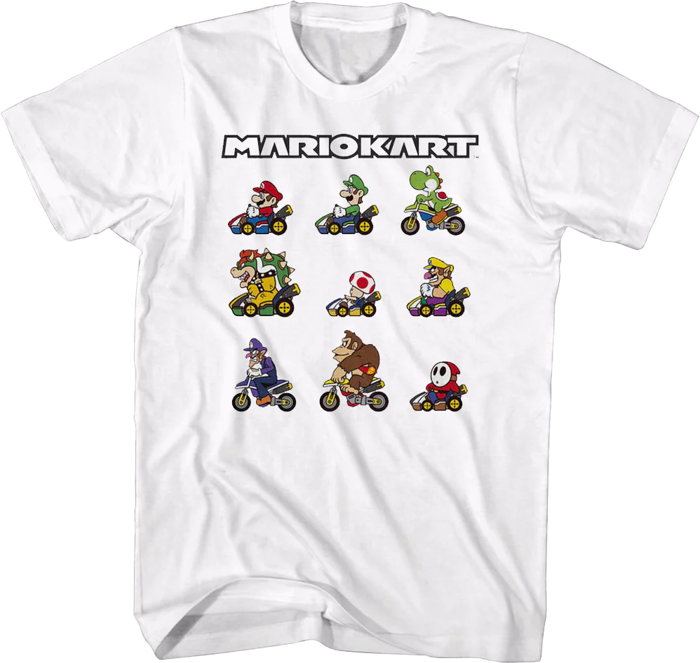 Mario Kart Characters Nintendo T-Shirt