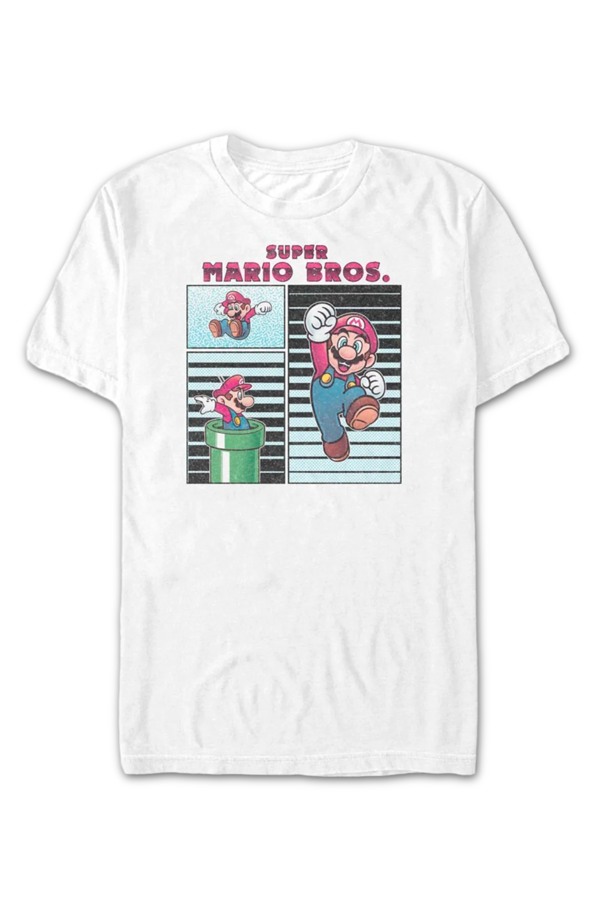 Mario Poses Collage Super Mario Bros. T-Shirt - Image 2