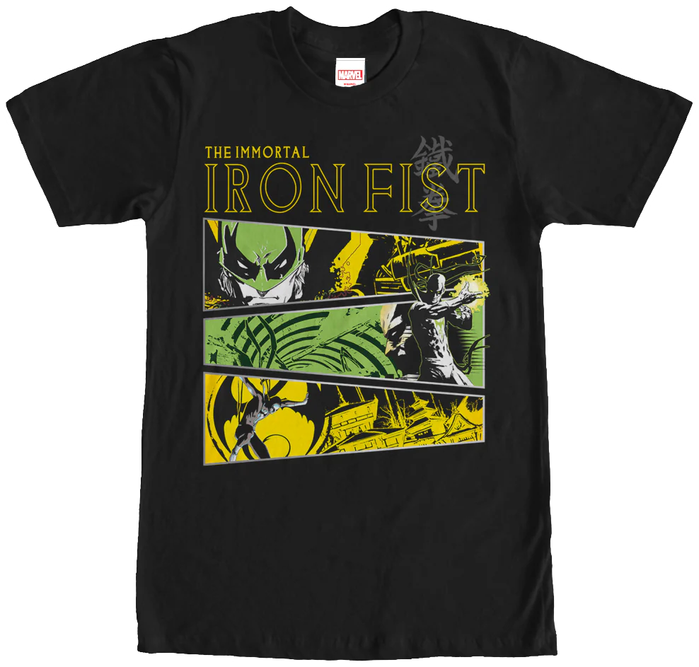 Marvel Comics Collage Iron Fist T-Shirt