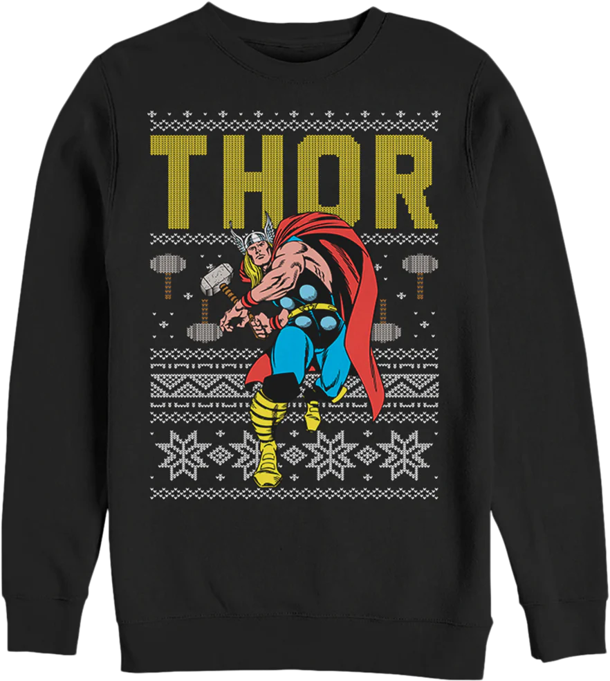 Marvel Comics Faux Ugly Thor Christmas Sweater