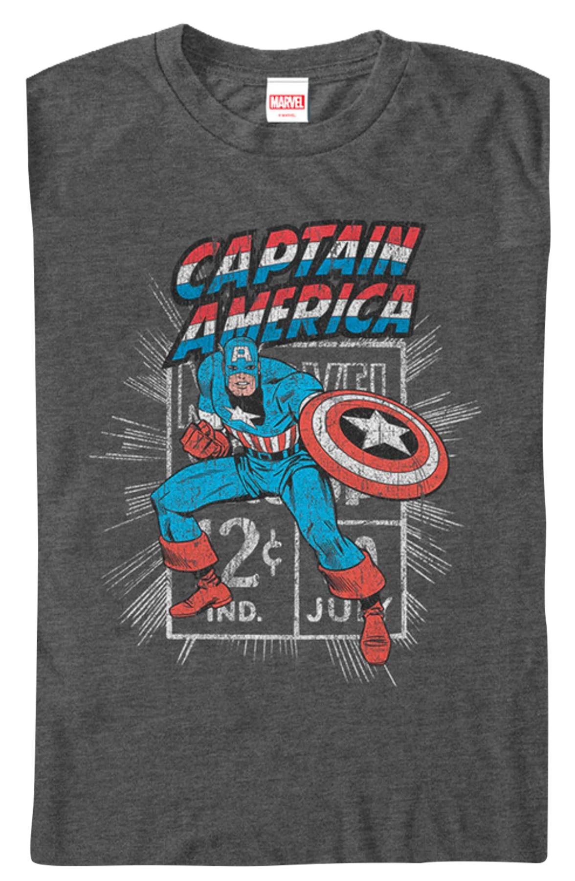 Marvel Stamp Captain America T-Shirt - Image 2