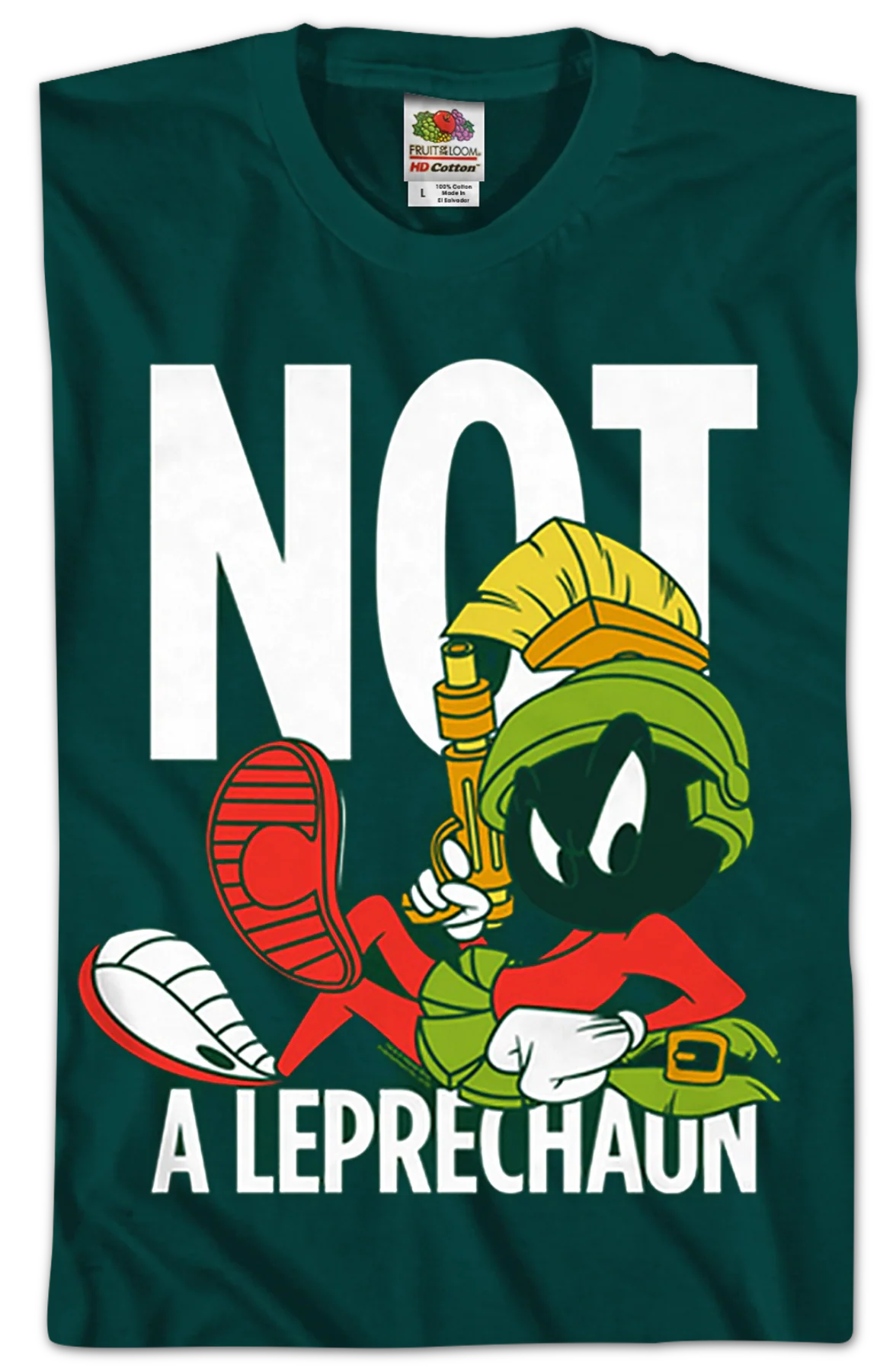 Marvin The Martian Not A Leprechaun Looney Tunes T-Shirt - Image 2