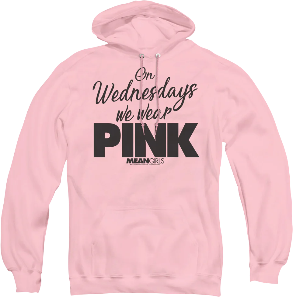 Mean Girls On Wednesdays We Wear Pink Hoodie
