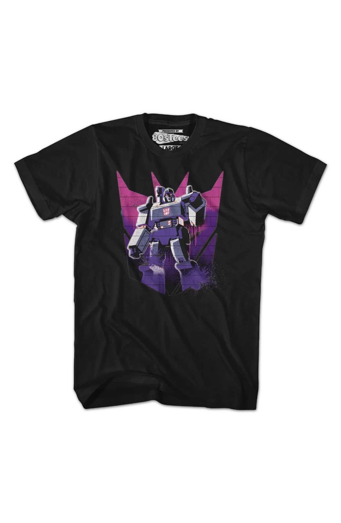 Megatron Decepticon Spray Logo Transformers T-Shirt - Image 2