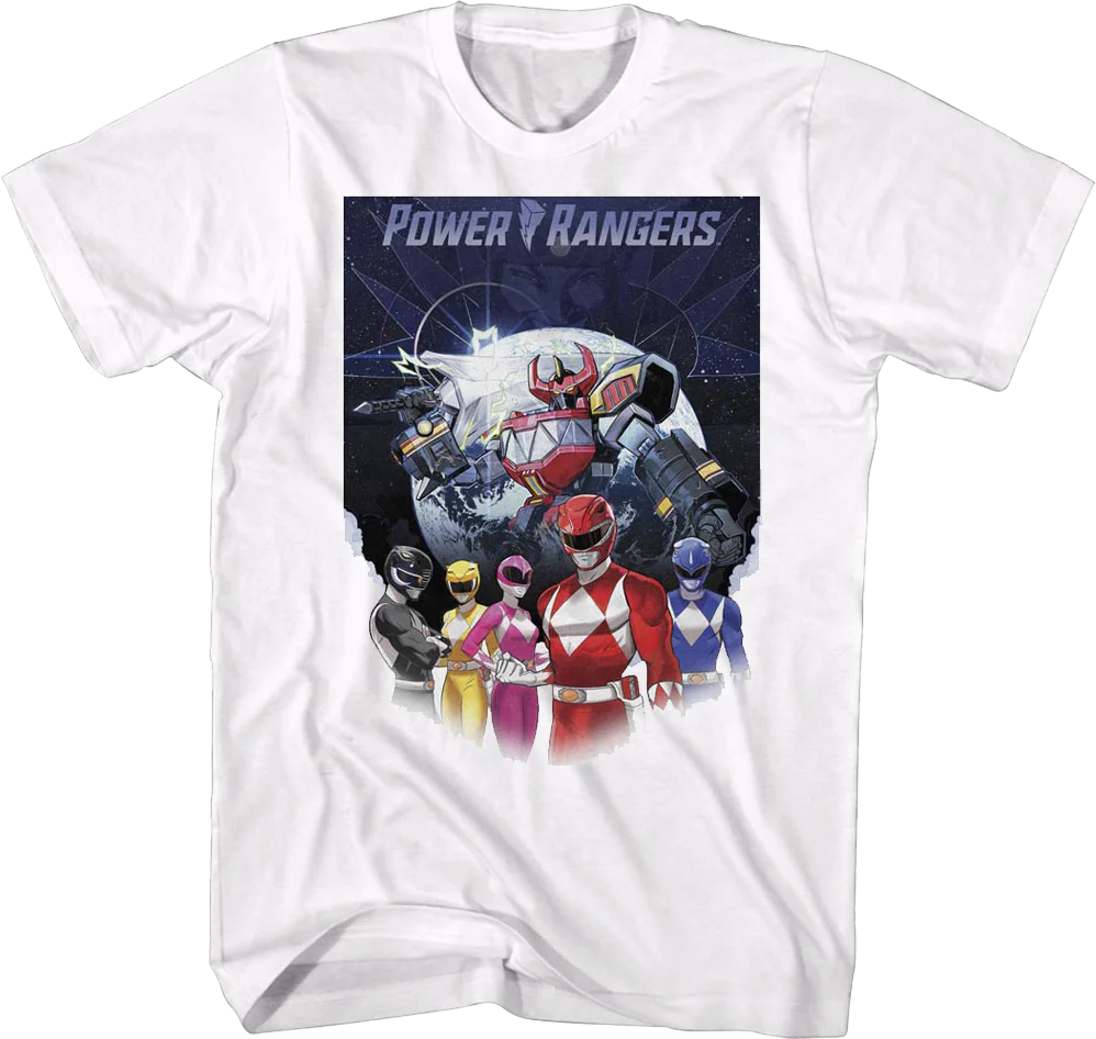 Megazord Poster Mighty Morphin Power Rangers T-Shirt