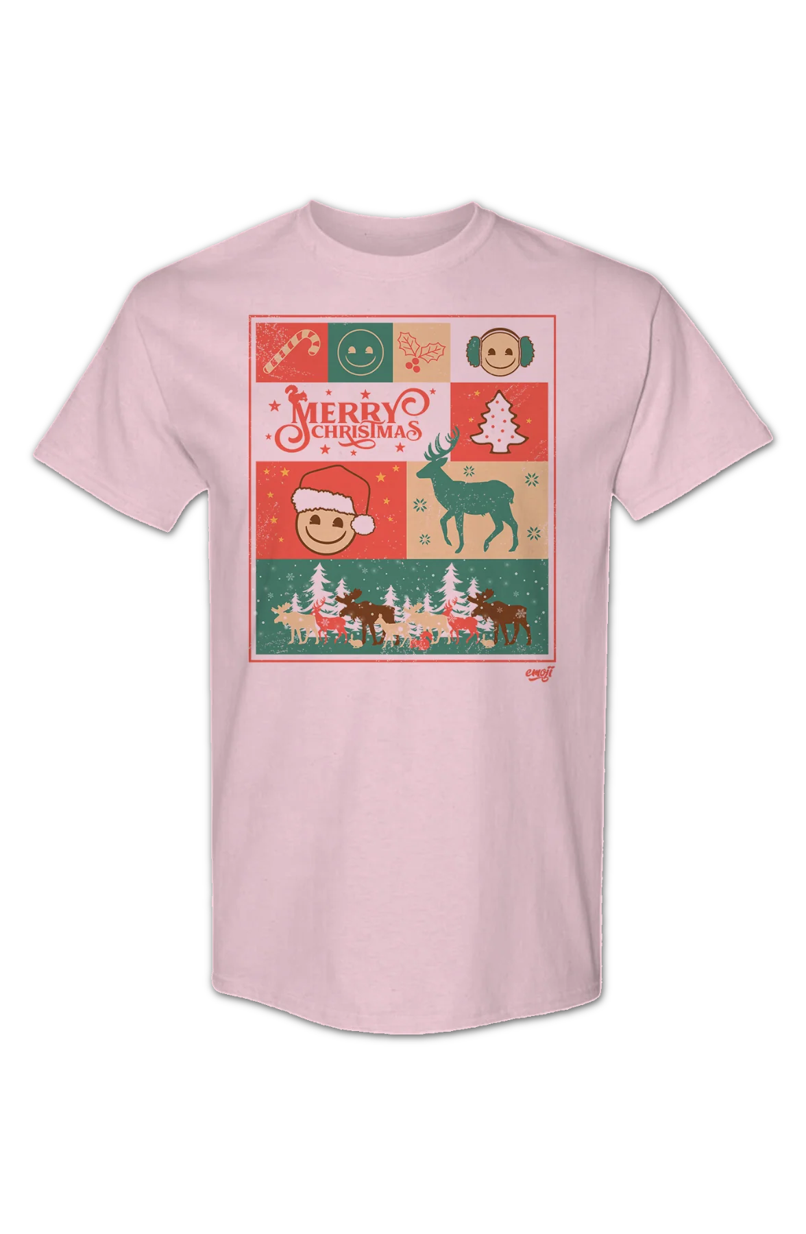Merry Christmas Collage Emoji T-Shirt - Image 2