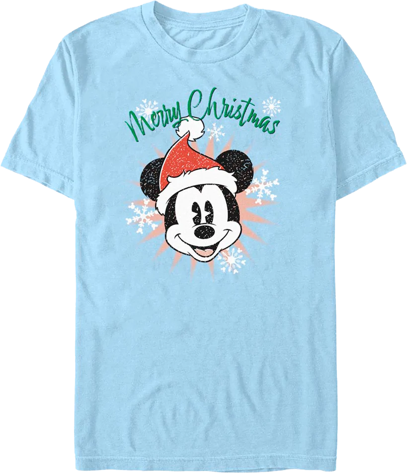 Merry Christmas Mickey Mouse Disney T-Shirt
