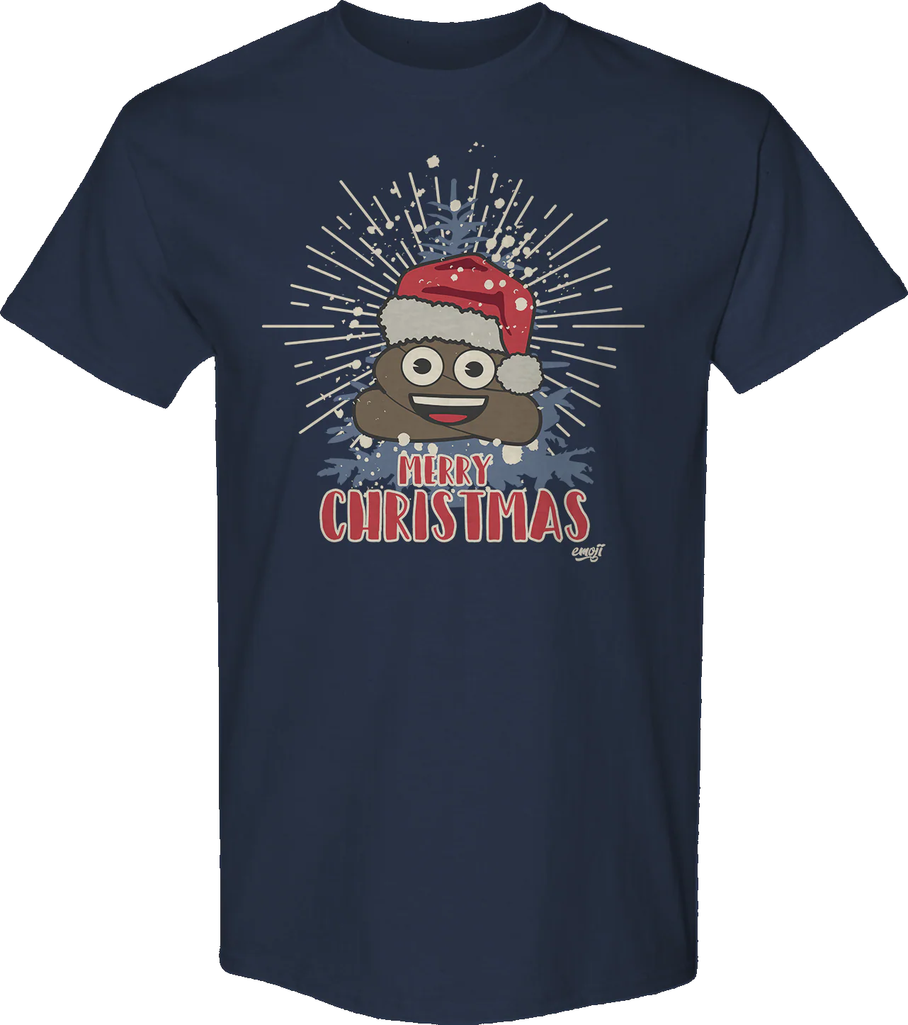 Merry Christmas Smiling Poo Emoji T-Shirt