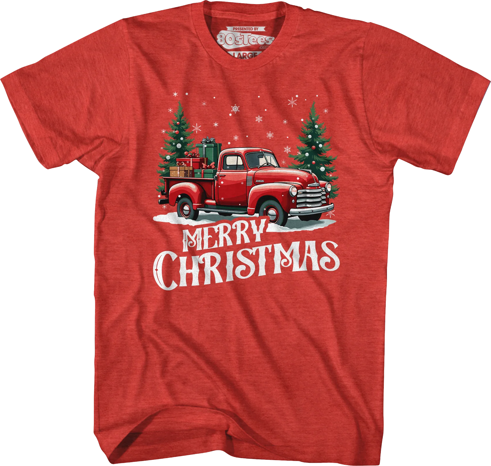 Merry Christmas Truck T-Shirt - Image 5