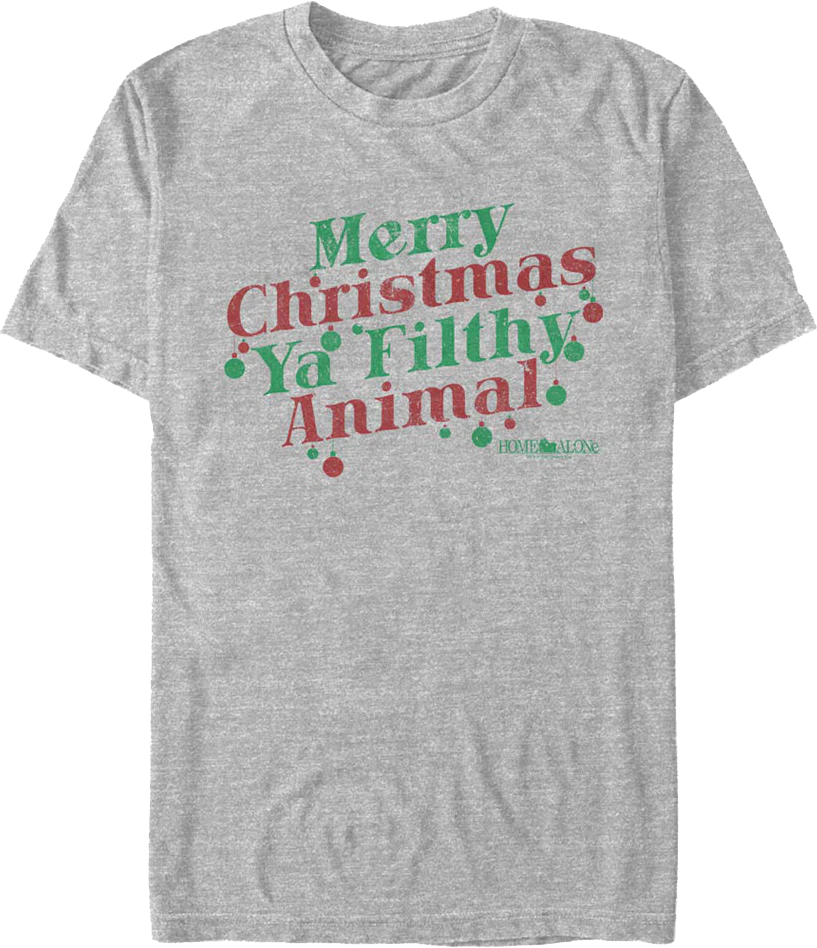 Merry Christmas Ya Filthy Animal Ornaments Home Alone T-Shirt