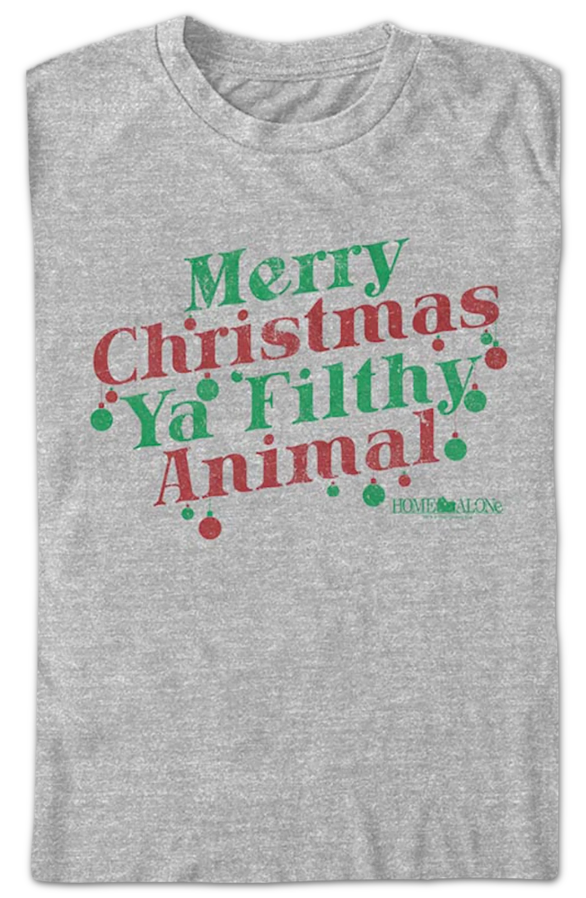 Merry Christmas Ya Filthy Animal Ornaments Home Alone T-Shirt - Image 2