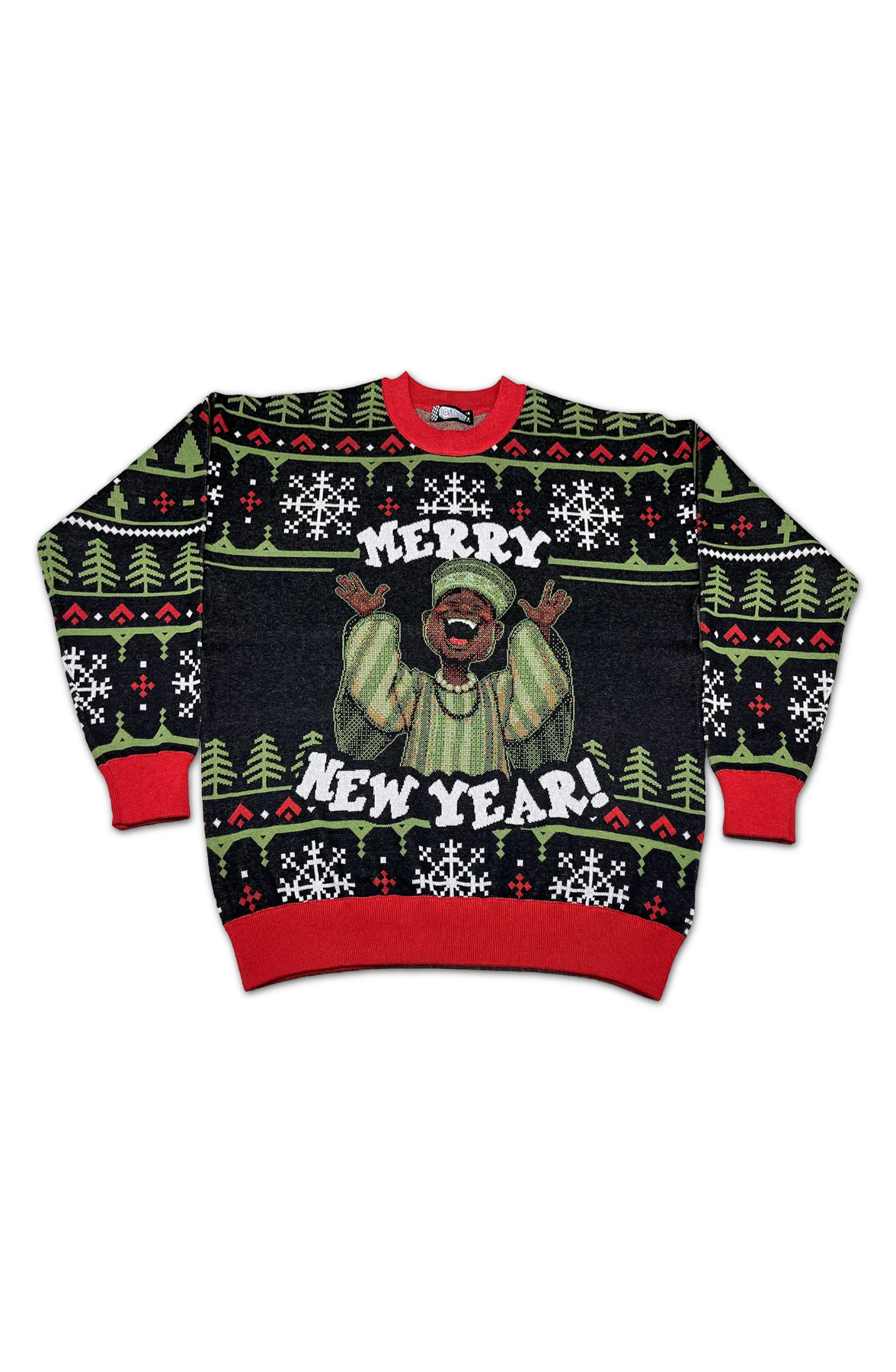 Merry New Year Trading Places Knitted Sweater - Image 2