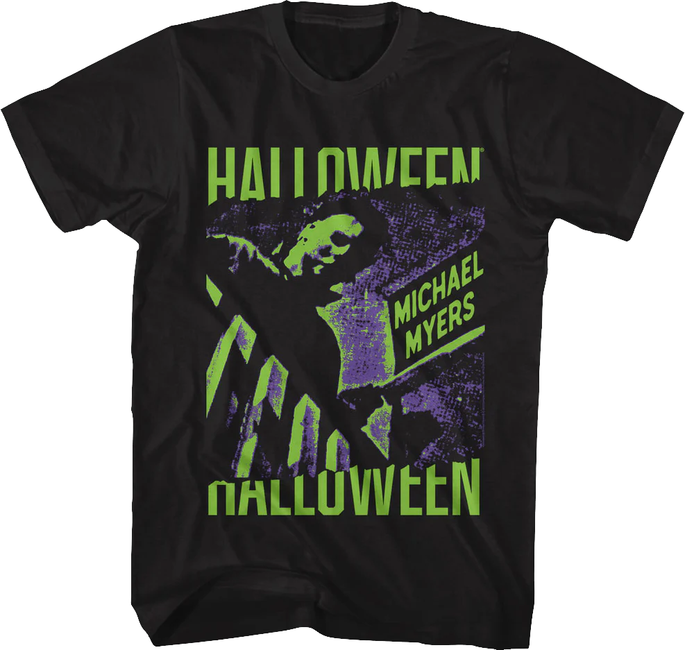 Michael Myers Neon Boogeyman Halloween T-Shirt