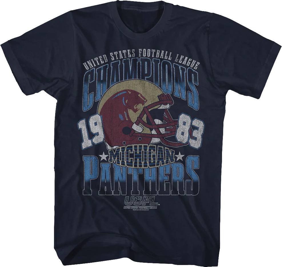 Michigan Panthers 1983 Champions USFL T-Shirt