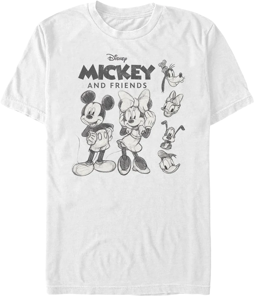 Mickey And Friends Sketches Disney T-Shirt
