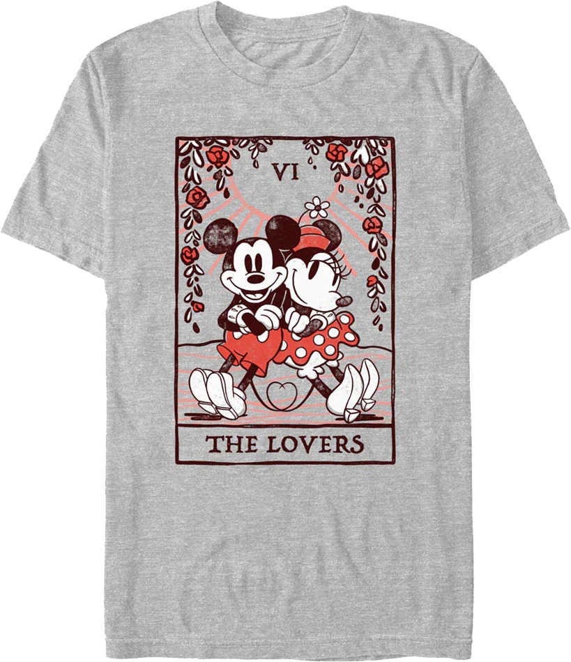 Mickey & Minnie Lovers Tarot Card Disney T-Shirt