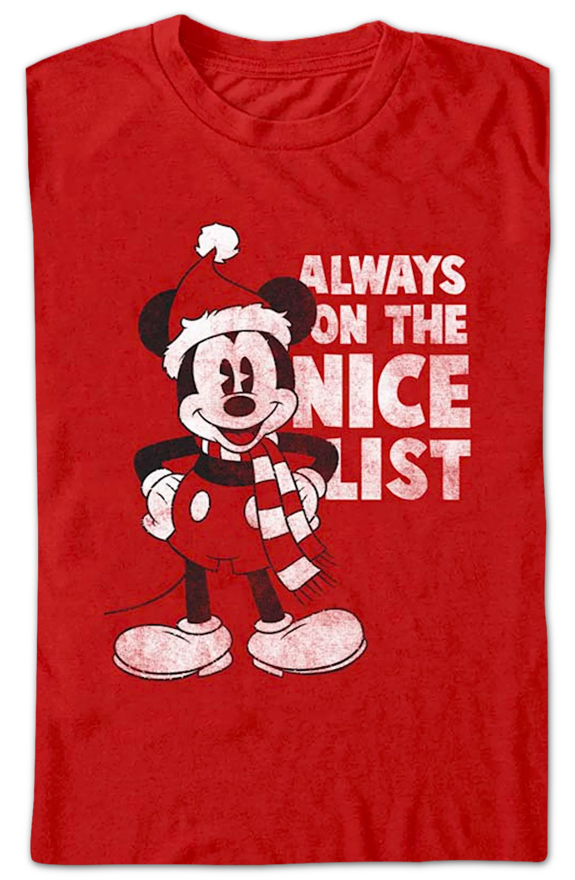 Mickey Mouse Always On The Nice List Disney T-Shirt - Image 2