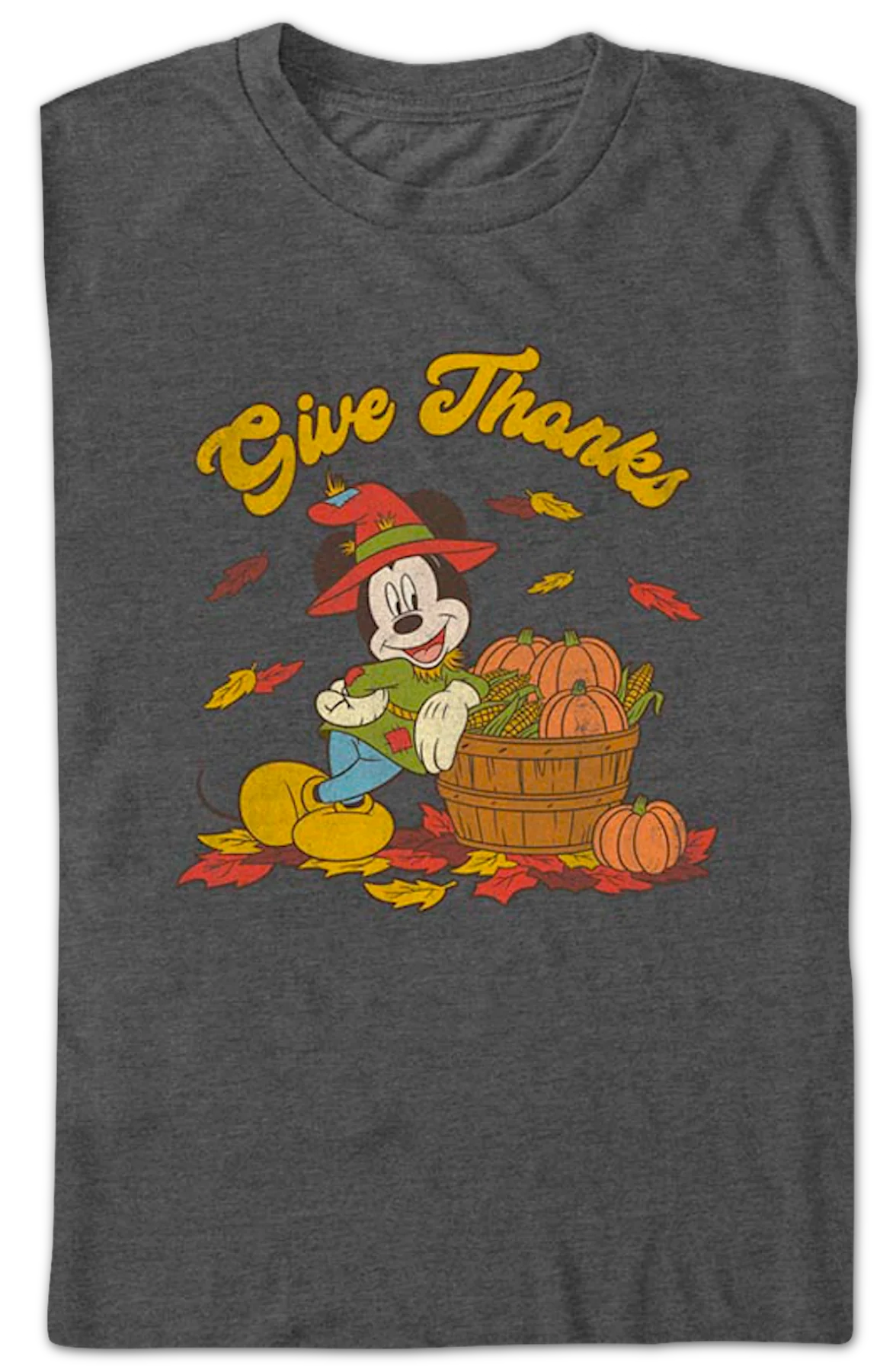 Mickey Mouse Give Thanks Disney T-Shirt - Image 2