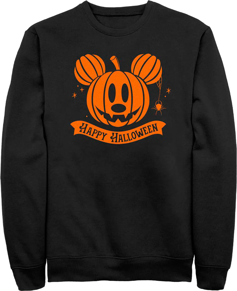 Mickey Mouse Halloween Jack-o'-Lantern Disney Sweatshirt