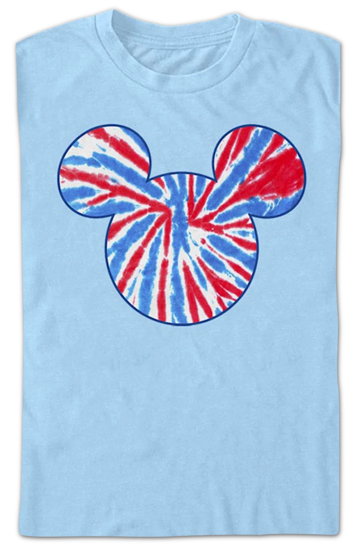 Mickey Mouse Red White And Blue Tie Dye Disney T-Shirt - Image 2