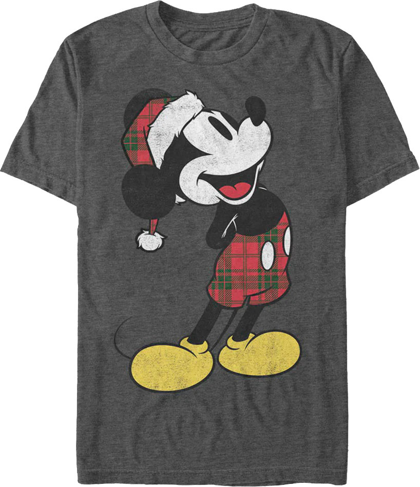 Mickey Mouse Santa Hat Disney T-Shirt