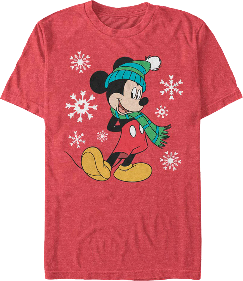 Mickey Mouse Snowflakes Disney T-Shirt