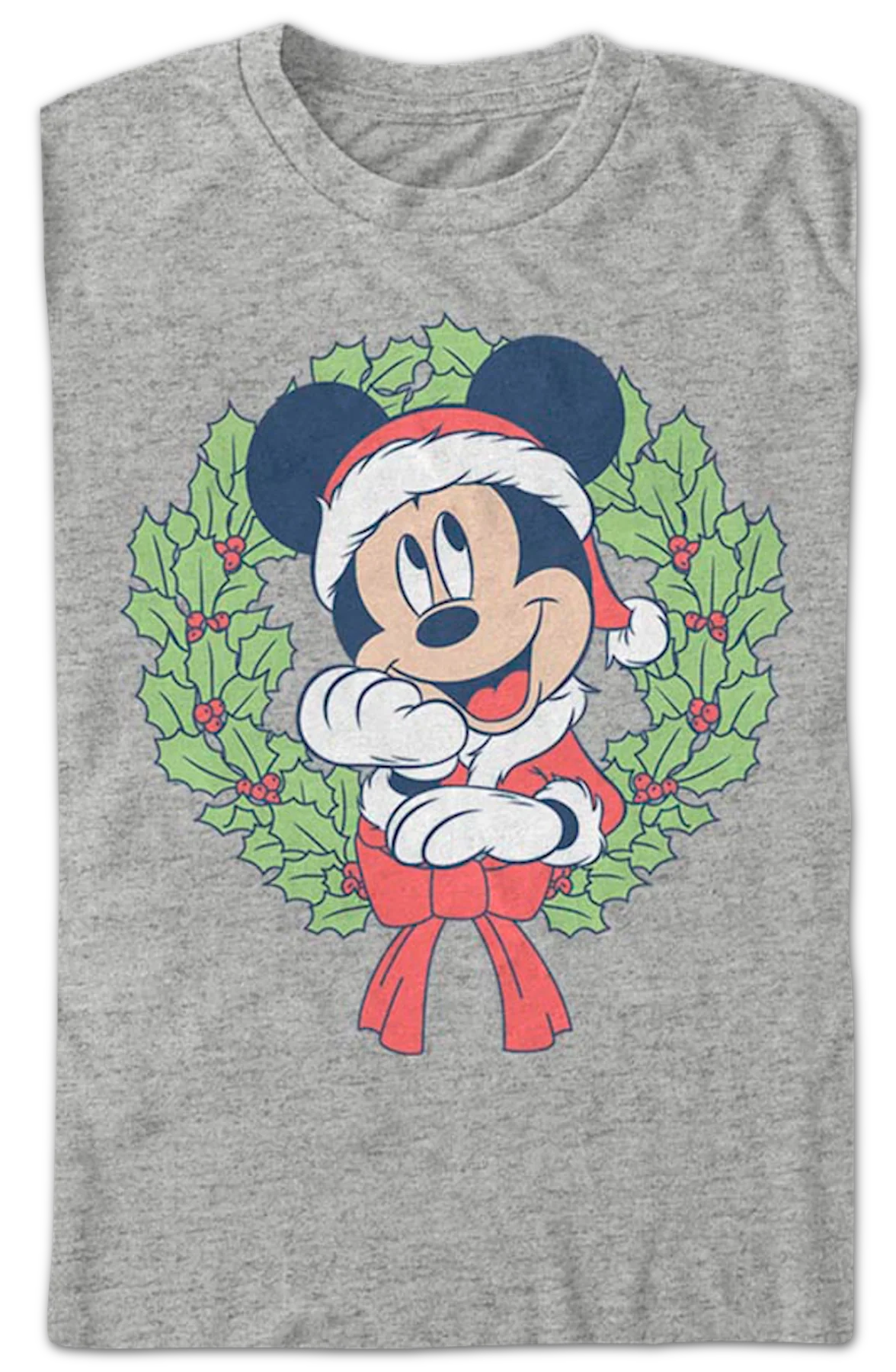 Mickey's Christmas Wreath Disney T-Shirt - Image 2
