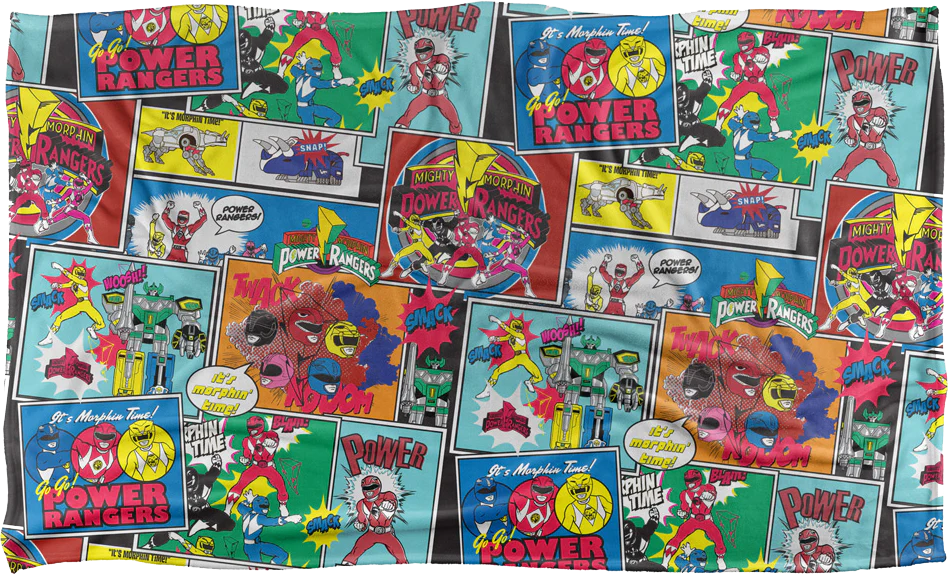 Mighty Morphin Power Rangers 36 x 58 Fleece Blanket