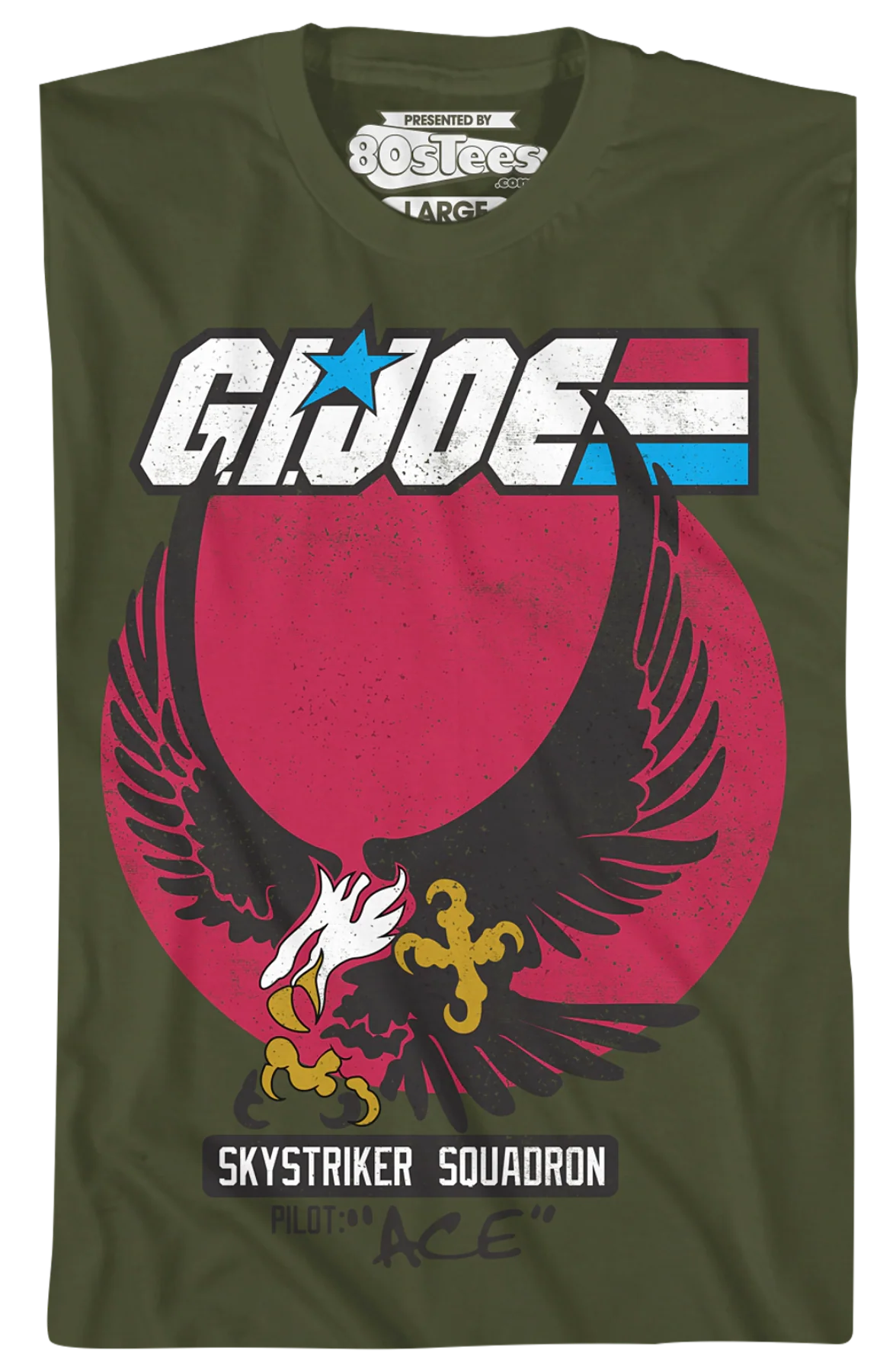 Military Green Skystriker Squadron GI Joe T-Shirt - Image 2