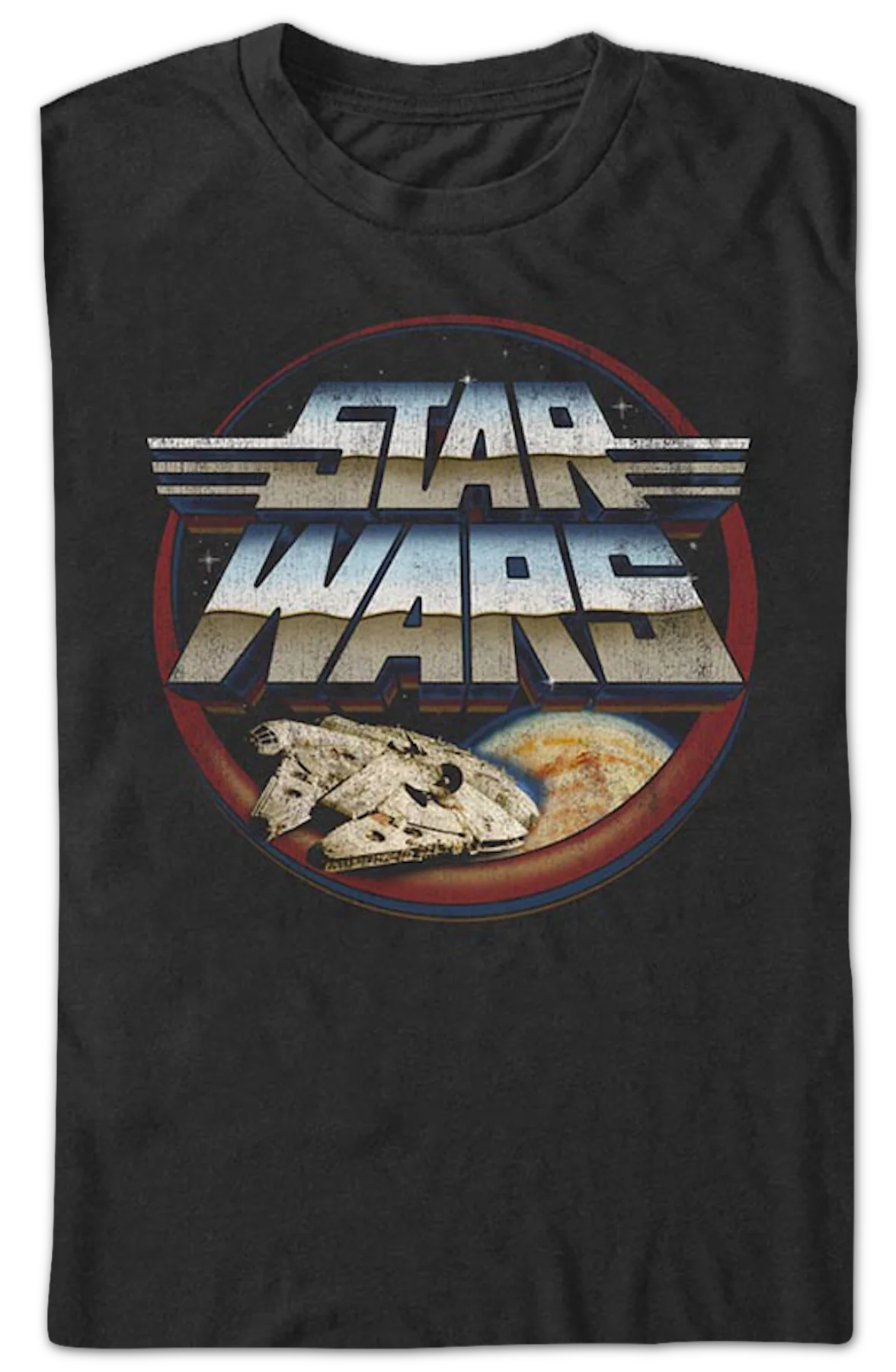 Millennium Falcon And Winged Logo Star Wars T-Shirt - Image 2