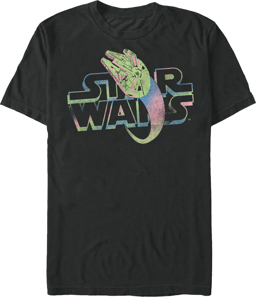 Millennium Falcon Cool Colors Star Wars T-Shirt