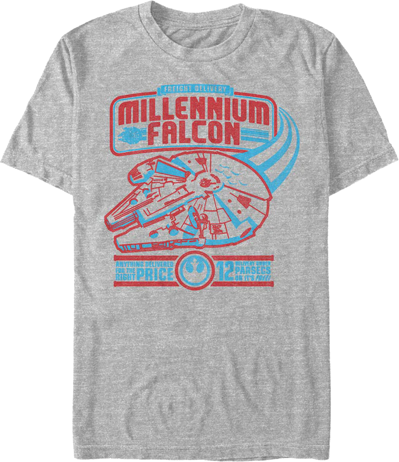 Millennium Falcon Freight Delivery Star Wars T-Shirt