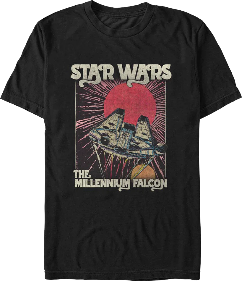 Millennium Falcon Hyperdrive Star Wars T-Shirt