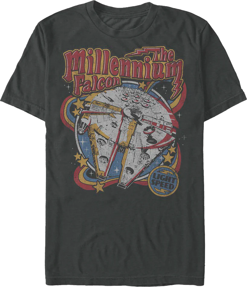 Millennium Falcon Light Speed Star Wars T-Shirt