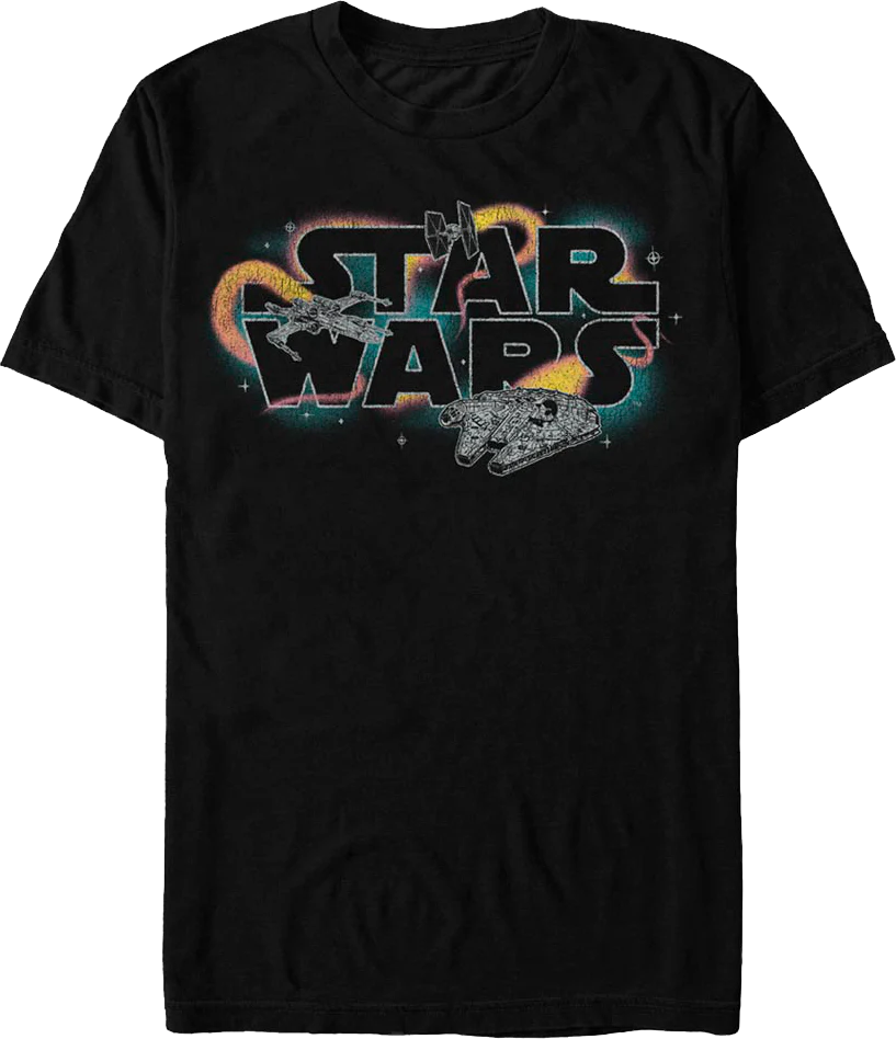 Millennium Falcon Retro Galaxy Star Wars T-Shirt