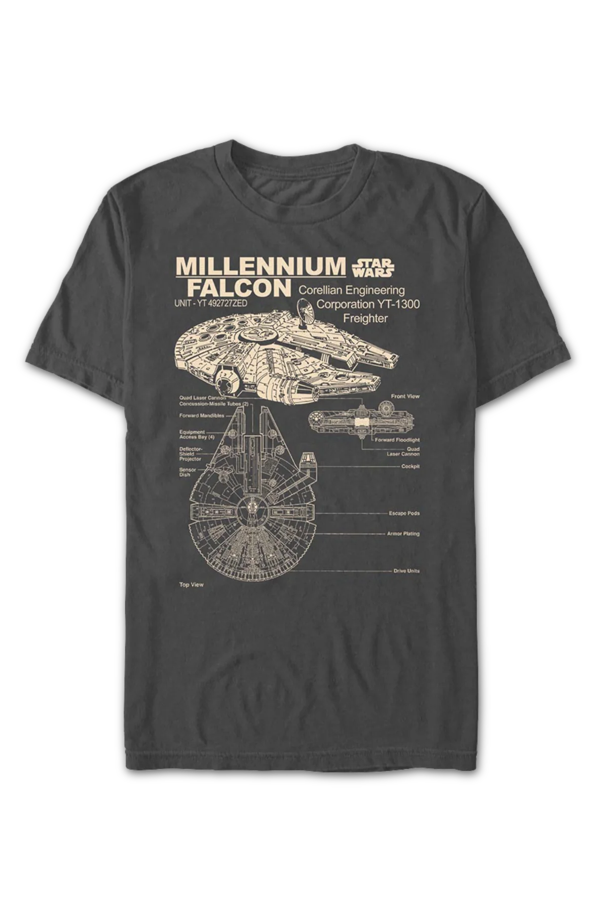 Millennium Falcon Views Star Wars T-Shirt - Image 2