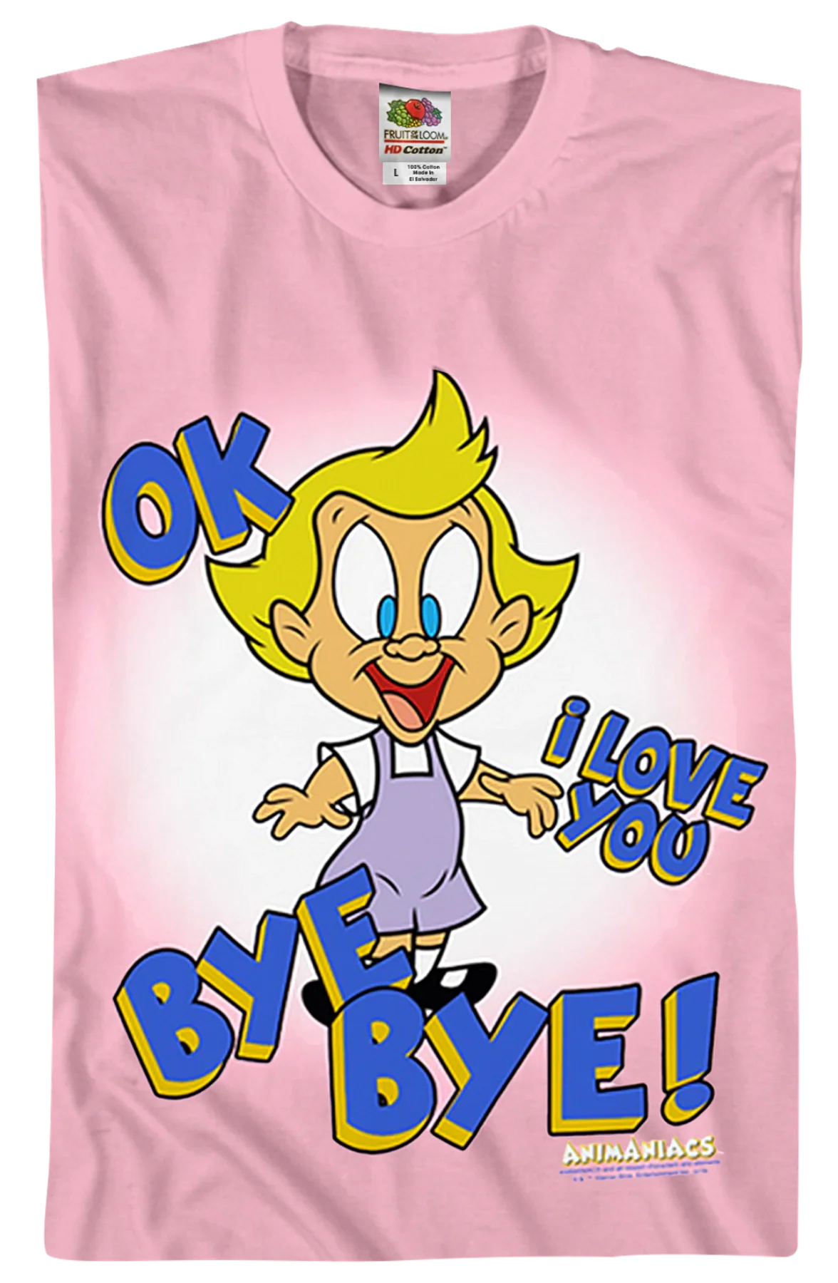 Mindy OK I Love You Bye Bye Animaniacs T-Shirt - Image 2