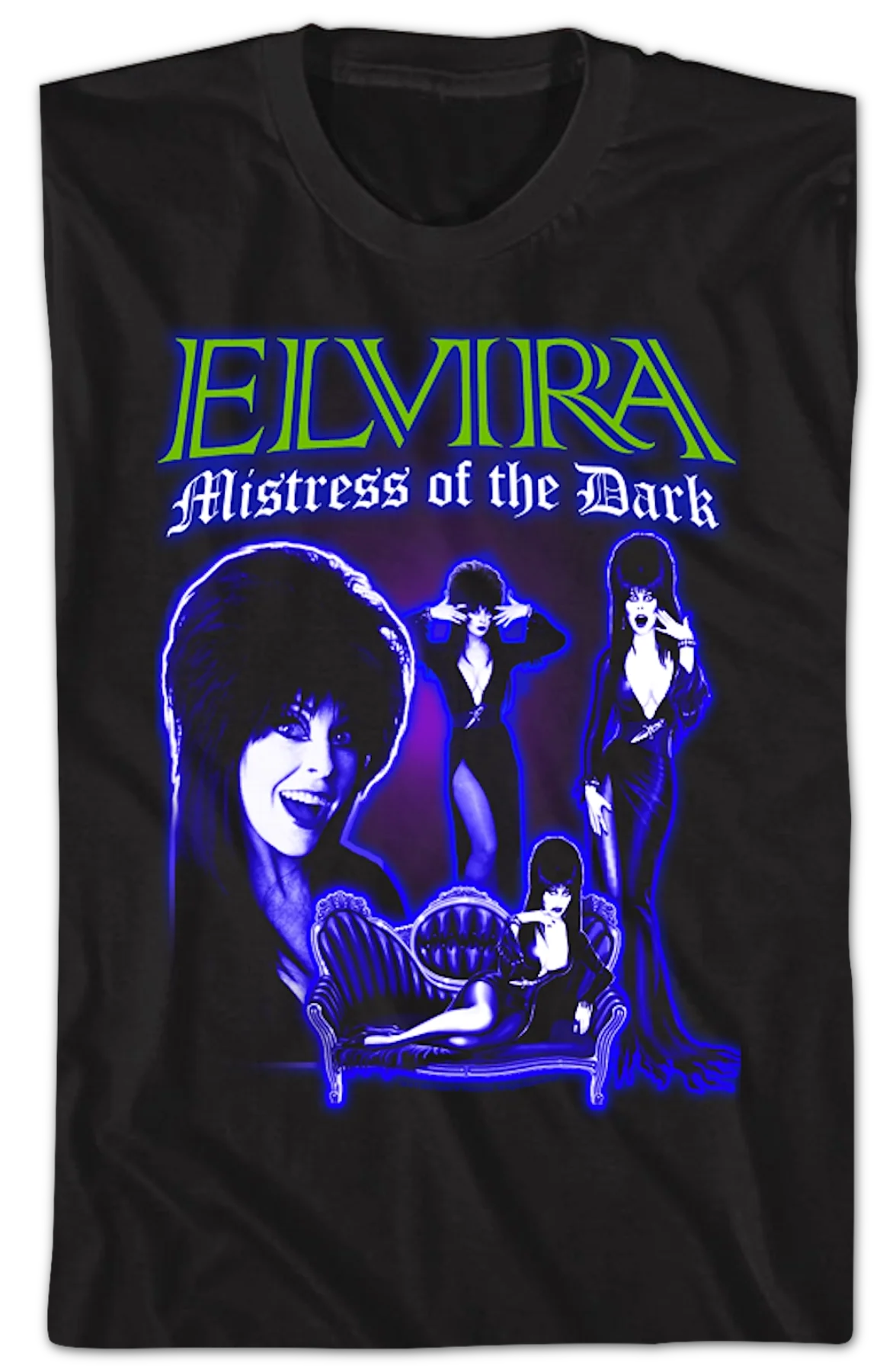 Mistress of the Dark Collage Elvira T-Shirt - Image 2