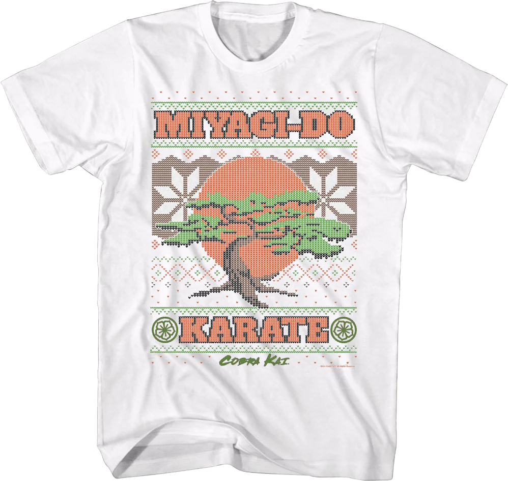 Miyagi-Do Faux Ugly Christmas Sweater Cobra Kai T-Shirt