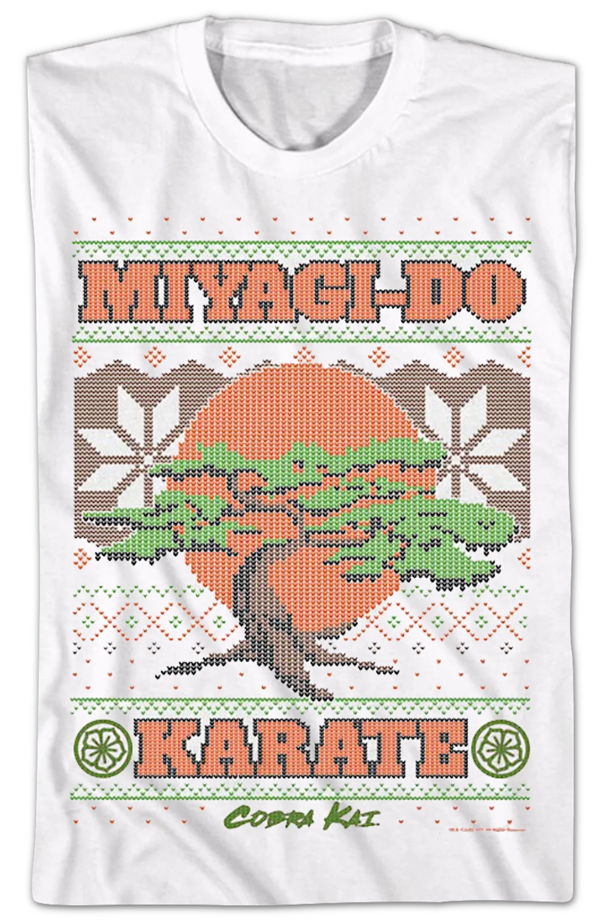 Miyagi-Do Faux Ugly Christmas Sweater Cobra Kai T-Shirt - Image 2