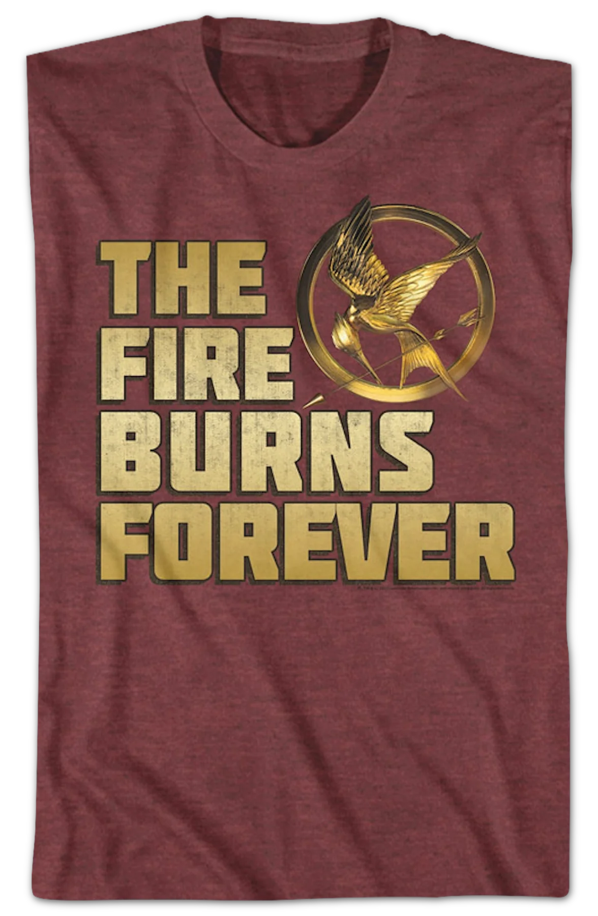 Mockingjay Fire Burns Forever Hunger Games T-Shirt - Image 2