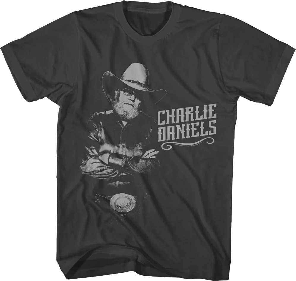 Monochrome Charlie Daniels T-Shirt