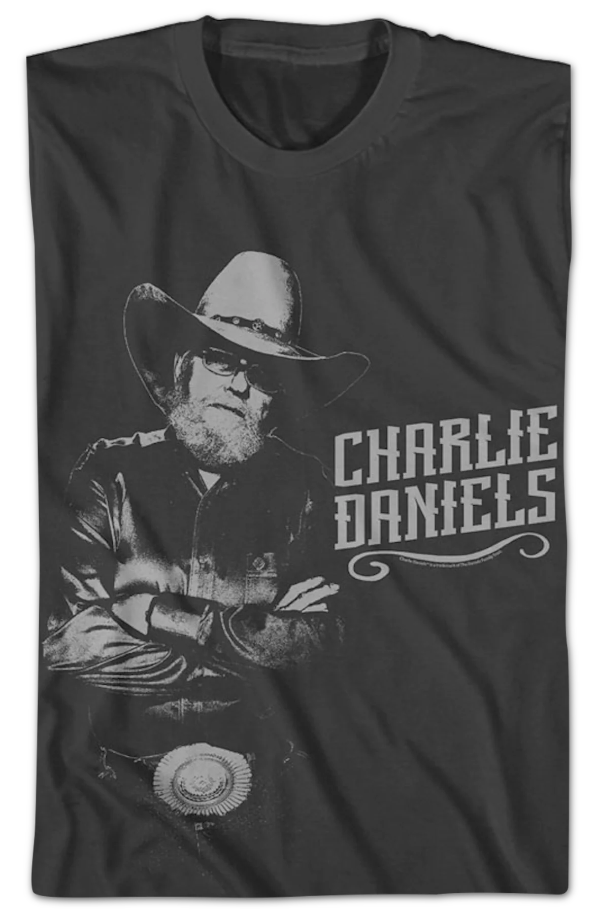 Monochrome Charlie Daniels T-Shirt - Image 2