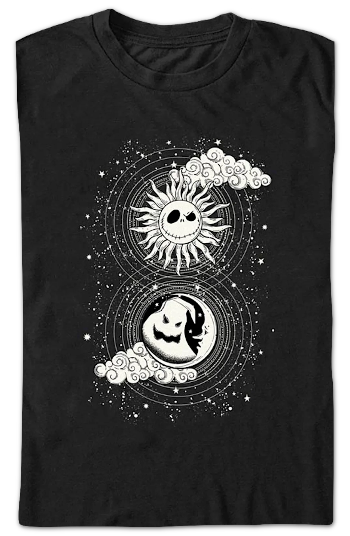Moon & Sun Tarot Card Nightmare Before Christmas T-Shirt - Image 2