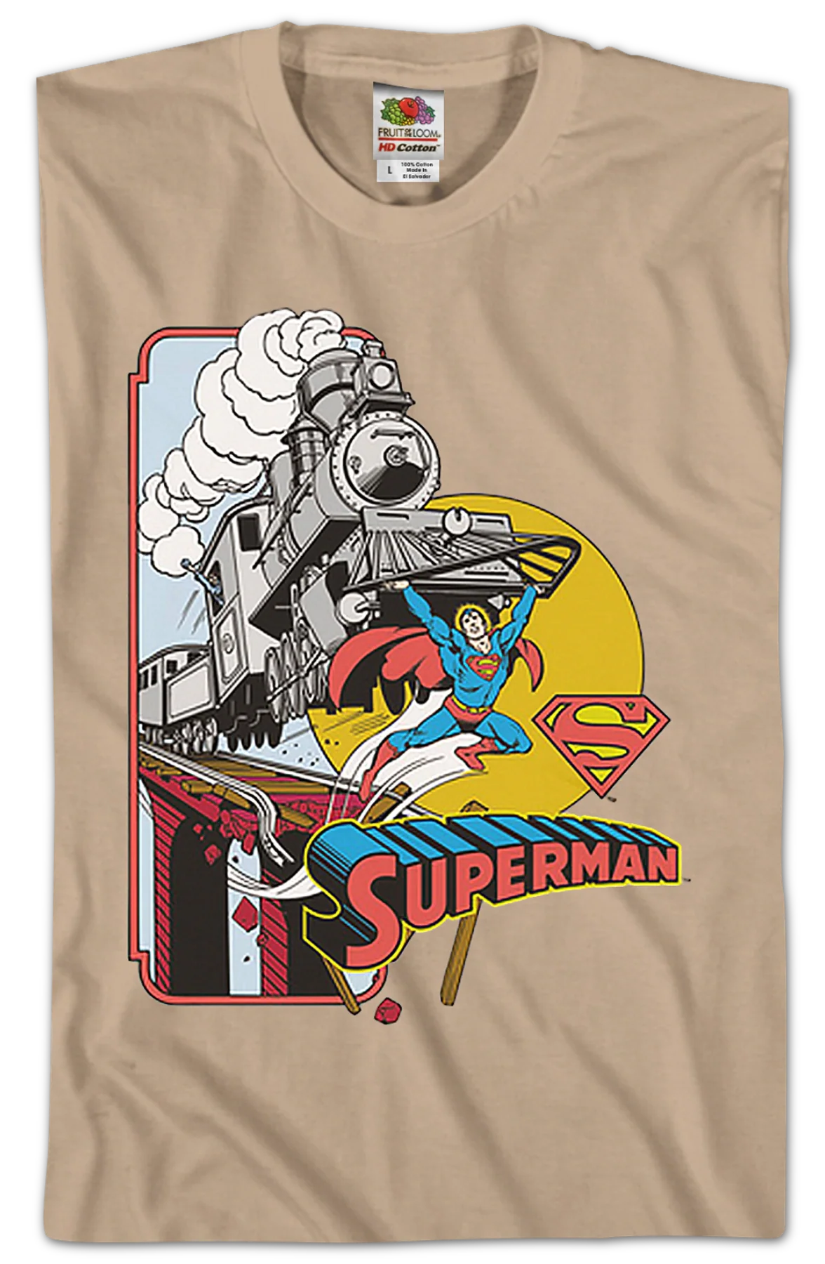 More Powerful Than A Locomotive Superman T-Shirt - Image 2