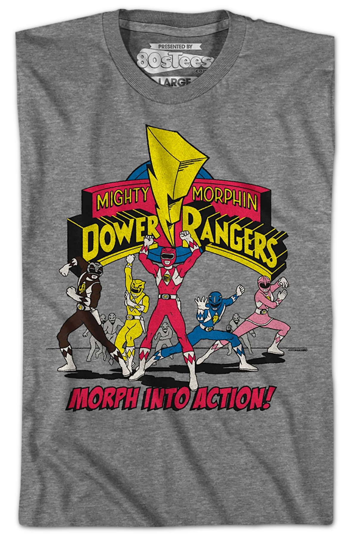 Morph Into Action Mighty Morphin Power Rangers T-Shirt - Image 2