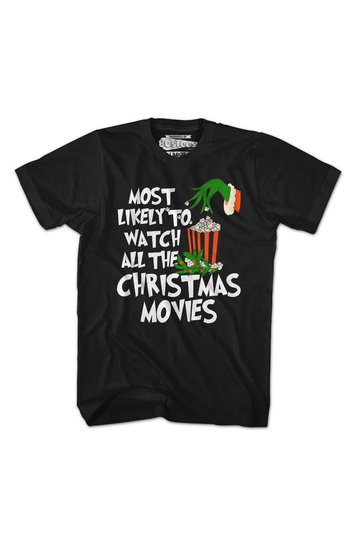 Most Likely To Watch All The Christmas Movies T-Shirt - Image 2